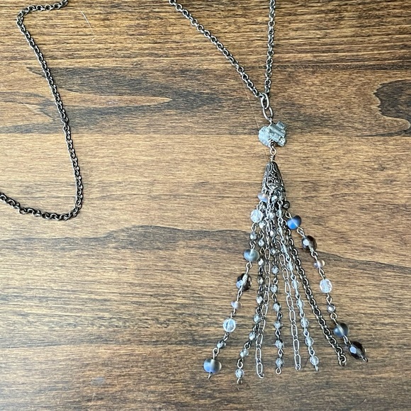 Julio Designs Polka Necklace | Handmade | Long Necklace | Layering Necklace - Picture 9 of 10